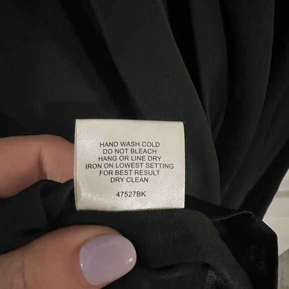 Black Embroidered Long Sleeve Dress with Mesh Detail | Sz M - Picture 5 of 7